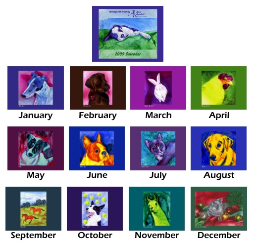 Ann Ranlett's Paintings With Petzazz Calendar