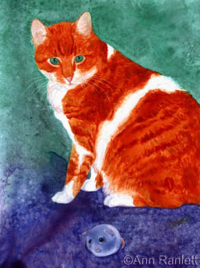 Oliver - watercolor portrait by Ann Ranlett