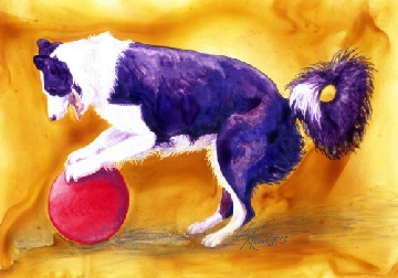 Annie, watercolor on Yupo by Ann Ranlett, ©2008